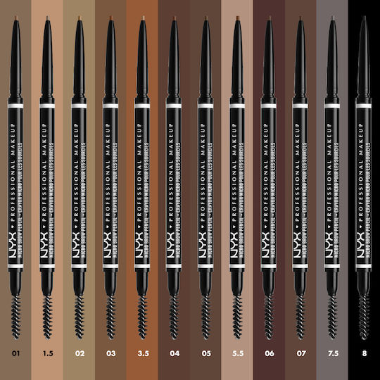 NYX Professional Makeup Micro Pencil for Eyebrows 08 Black
