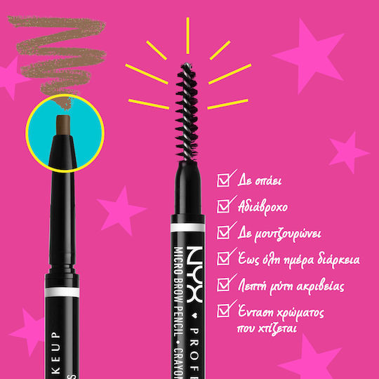 NYX Professional Makeup Micro Pencil for Eyebrows 05 Ash Brown
