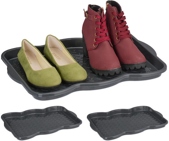Relaxdays Bază De Depozitare Pantofi Gri 48x34cm 3 Bucăți