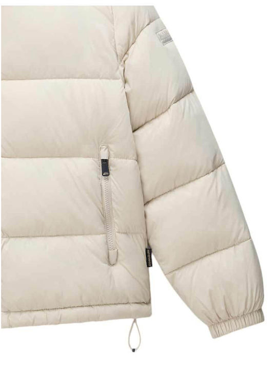 A-box Women's Short Lifestyle Jacket for Winter Beige