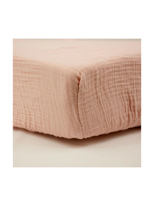 Little Band Детски Чаршаф За Количка Памучен с Ластик Бежов 60x120см