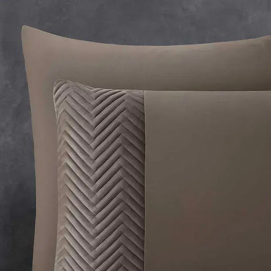 Sleep Time Schlafzeit Bettbezug Set 140x200cm Einzel mit Kissenbezug Taupe