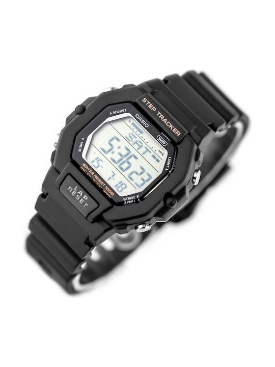 Casio Ceas Digital de Damă 38mm cu Baterie cu Curea din Cauciuc Negru