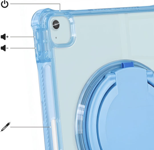 Avizar Case Ipad Pro 11 2026 In Shockproof Silicone Handle Shoulder Strap Blue