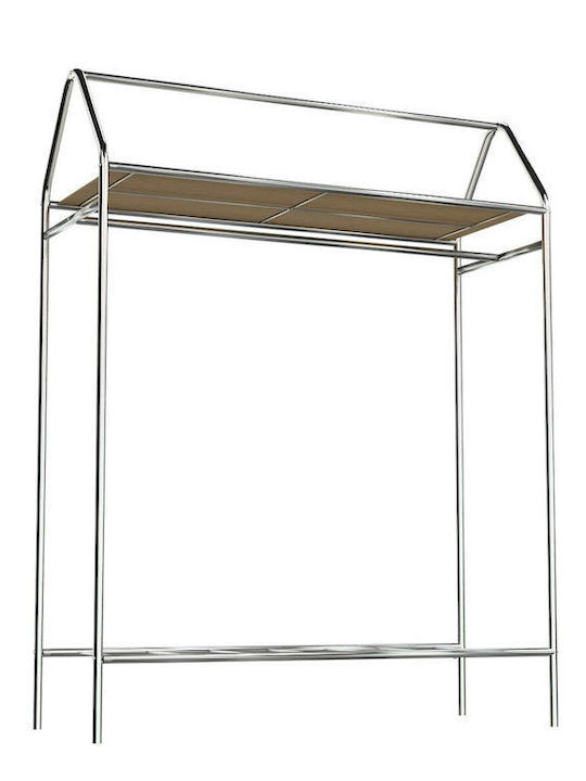 SteweHome Kremastră de Podea din Metal Argintiu 104x104x143cm