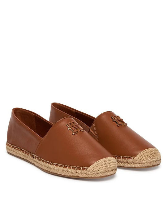 Tommy Hilfiger Leather Espadrilles Tabac Brown