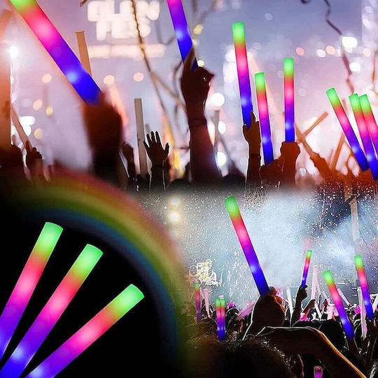 Set 10 Foam Led Sticks 46 Cm Length Parties