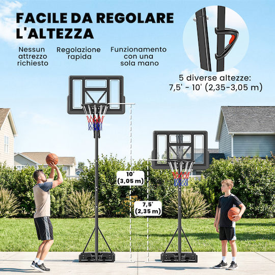 Sportnow Basketball Hoop with Stand and Adjustable Height
