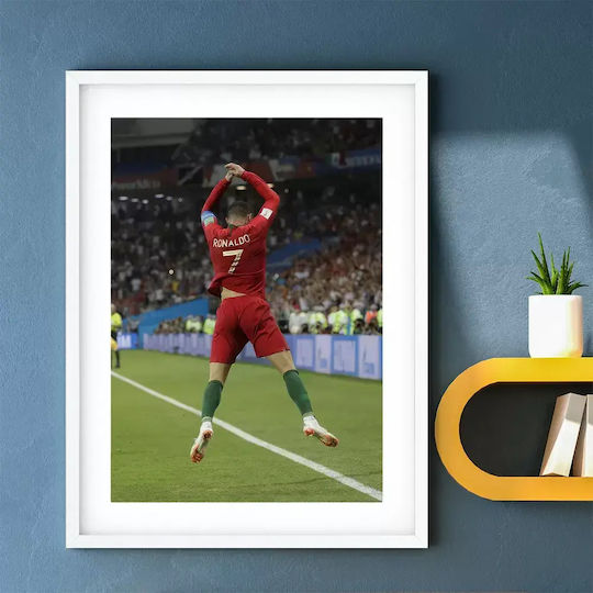 Poster Cristiano Ronaldo Sc040 40cm X 50cm Premium Μαύρο Ξύλινο Κάδρο