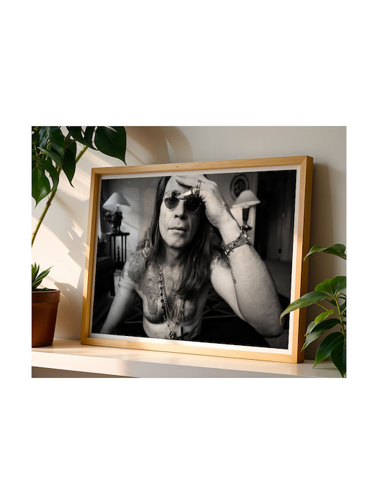 Music Poster Ozzy Osbourne Ms370 40cm X 50cm Premium Black Wooden Frame
