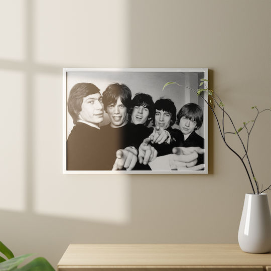 Musik Poster Rolling Stones Ms155 40cm x 50cm Premium Schwarzes Hölzernes Rahmen