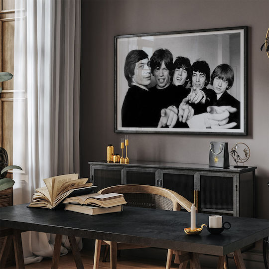 Musik Poster Rolling Stones Ms155 40cm x 50cm Premium Schwarzes Hölzernes Rahmen