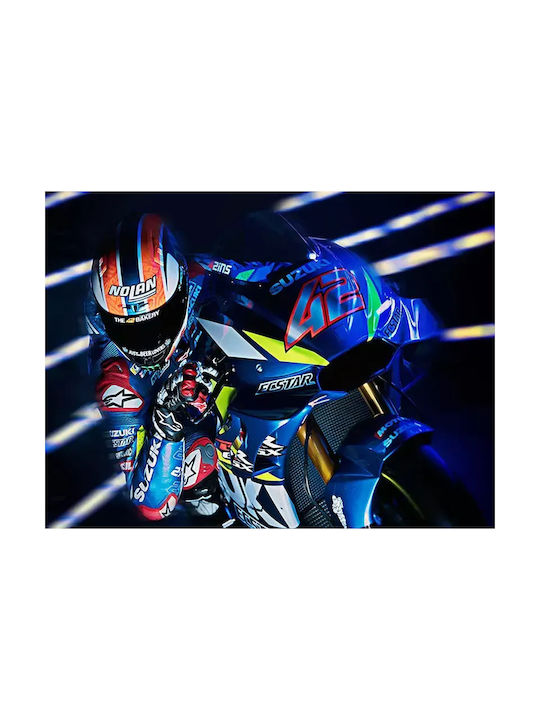 Poster MotoGP Alex Rins GP022 40cm X 50cm Premium Black Wooden Frame