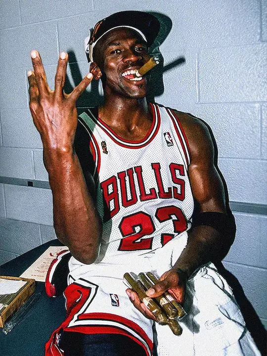 Poster Nba Michael Jordan Kds011a 40cm X 50cm Premium Μαύρο Ξύλινο Κάδρο