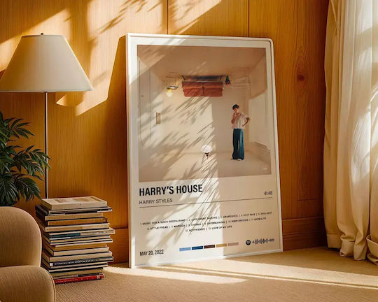 Music Poster Harry's House Ms054 40cm X 50cm Premium Black Wooden Frame