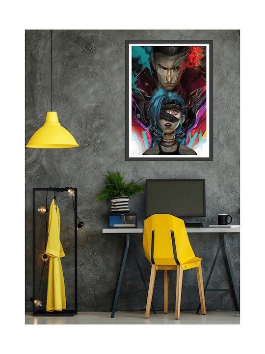 Gaming Poster Jinx & Silco Gm1116 40cm X 50cm Premium Μαύρο Ξύλινο Κάδρο