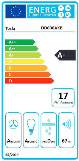 Tesla Hotă Tip Coș de Fum 60cm Gri