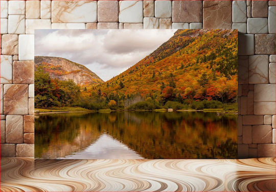 Autumn Mountain Reflection Φθινοπωρινή Αντανάκλαση Βουνού 1