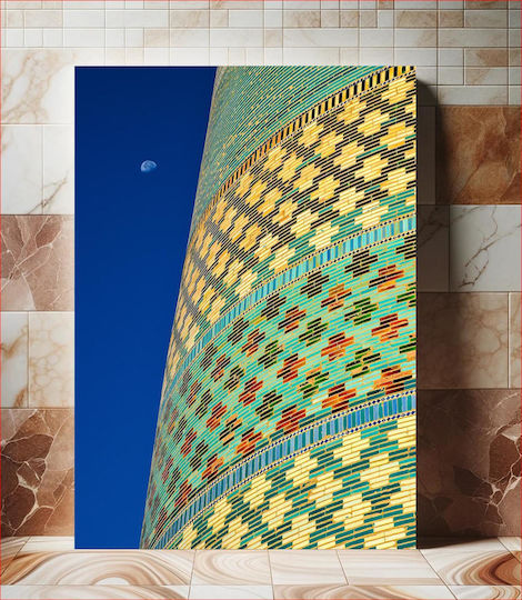 iLovePrints Gemälde Bunte Kuppel Architektur Mond 100x150