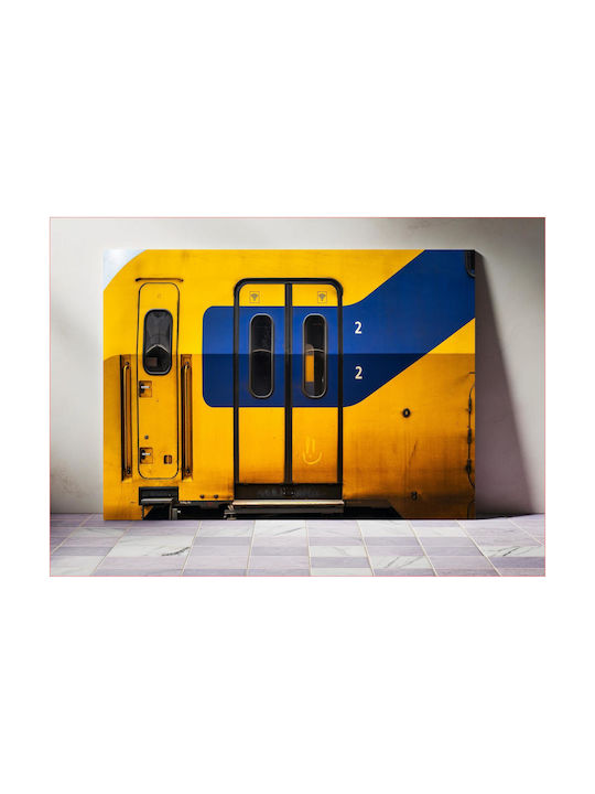 Painting Colorful Train Door Multicolored Train Door 100x70
