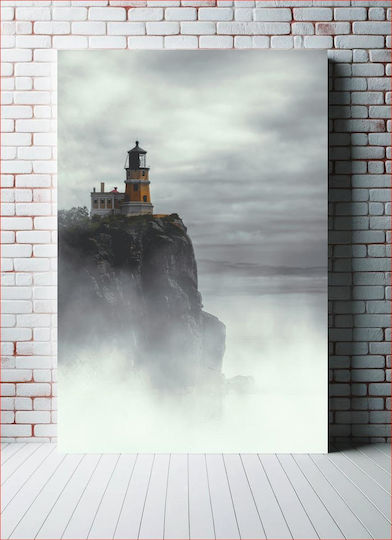 Painting Misty Lighthouse On A Cliff Misty Lighthouse On A Cliff 100x150