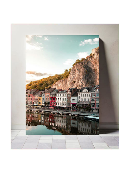 Panou Colorate Case Pe Malul Râului Multicolore 70x100