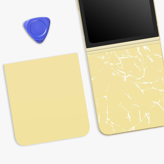 Clappio Lower Back Glass Galaxy Z Flip 6 Integrated Adhesive Yellow