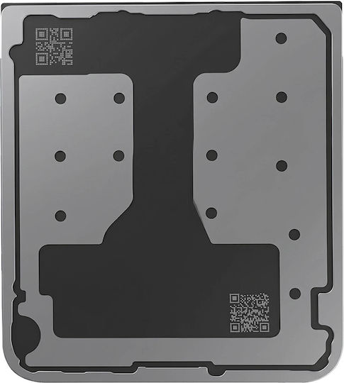 Clappio Untere Rückseite Glas Galaxy Z Flip 6 Integrierte Klebefläche Weiß