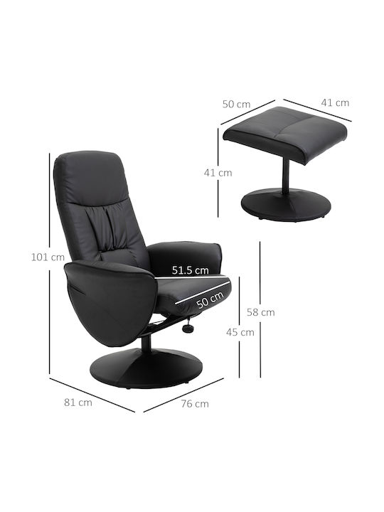 HomCom HomCom Office Chair with Recline and Adjustable Arms Black