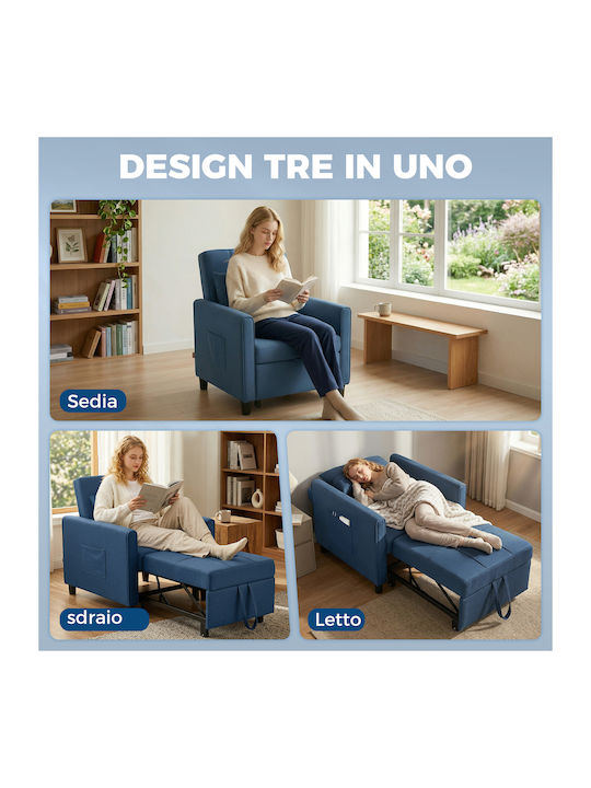 Relax Armchair Blue 69x82x85cm