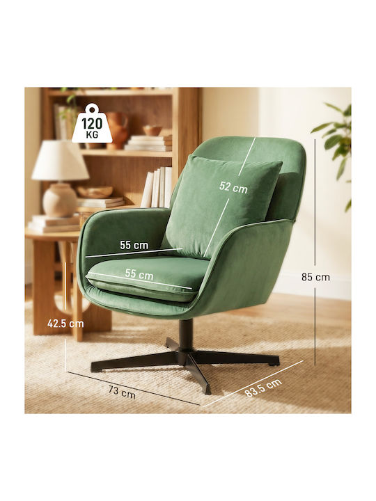 Relax Drehbarer Grüner Sessel 73x83.5x85cm