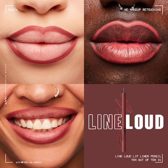 NYX Professional Makeup Line Loud Μολύβι Χειλιών 31 Ten Out Of Ten