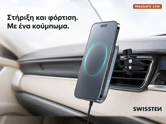 Swissten Auto Handyhalterung mit Magnet MagSafe Schwarz