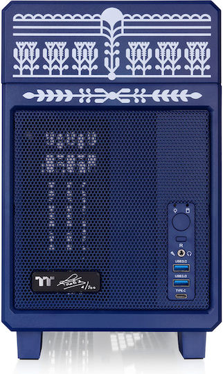 Thermaltake TR100 Koralie Edition Мини Кула Кутия За Компютър Кобалтово Син