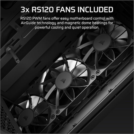 Corsair 3200D RS Gaming Midi Tower Κουτί Υπολογιστή Μαύρο