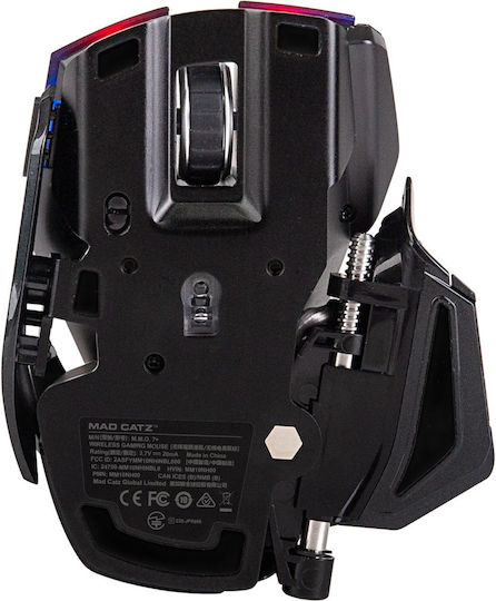 Mad Catz M.M.O. 7+ Безжична RGB Геймърска Мишка 26000 DPI Черна