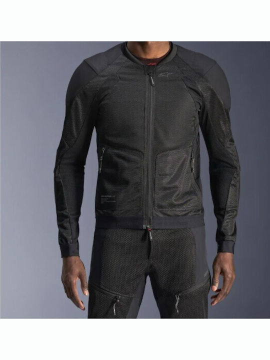 Alpinestars Troop-Air Καλοκαιρινό Ανδρικό Μπουφάν Μηχανής Μαύρο