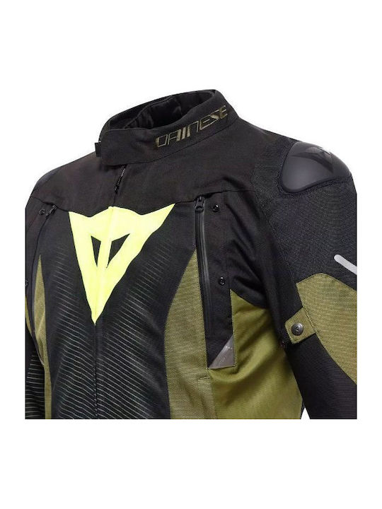 Super Sprint Winter Men's Waterproof Riding Jacket Black Green Fluo Yellow