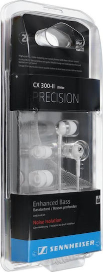 Sennheiser CX 300-II Precision Earbuds Handsfree Ακουστικά με Βύσμα 3.5mm Λευκό