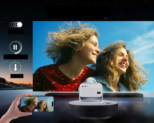 Mini Projector LCD Full HD with Wi-Fi and Built-in Speakers B0DLGQDGF8