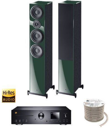 Heco Sound System 2 Package Magnat MC 400 + HECO Aurora 700 + Oehlbach Cable MCRORA700W 70W with Digital Media Player and Bluetooth White