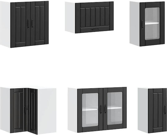 Küchenschrank mit Spüle mit Arbeitsplatte Schwarz 80x31x60cm