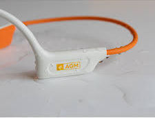 AGM Motion Buds 1 Bluetooth Handsfree Ακουστικά με Αντοχή στον Ιδρώτα Πορτοκαλί