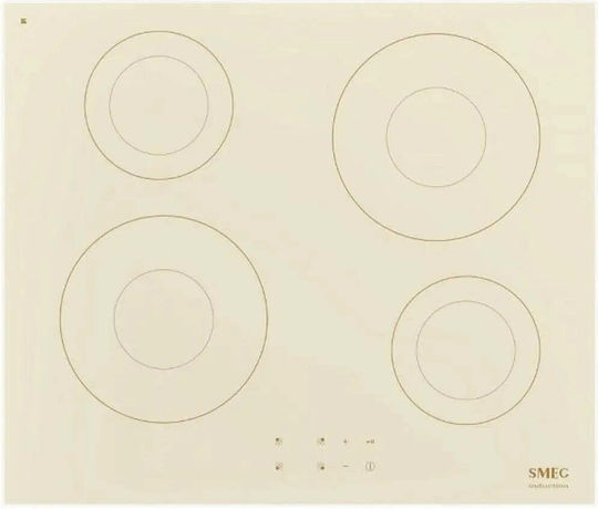 Smeg Индукционен Автономен Плот с Функция Заключване 60x51см Black Glass