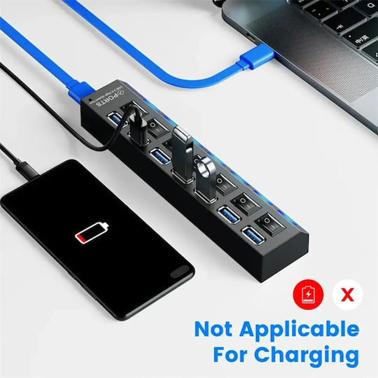 Treqa Hub 7 Θυρών USB 3.0 με σύνδεση USB-A
