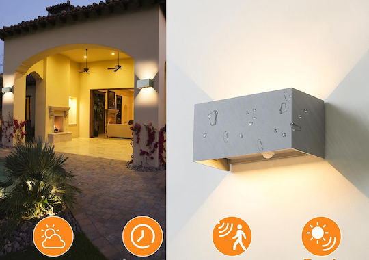 Wall-Mounted Outdoor LED Lighting IP65 with Warm White Light