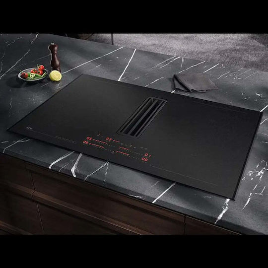 AEG 6000 Saphirmatt Индукционен Автономен Плот с Абсорбатор 83x52см Мат Черен