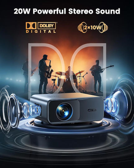Wimius K13 Mini Proiector DLP Full HD cu Wi-Fi și Difuzoare Încorporate B0F5HB2Q8T