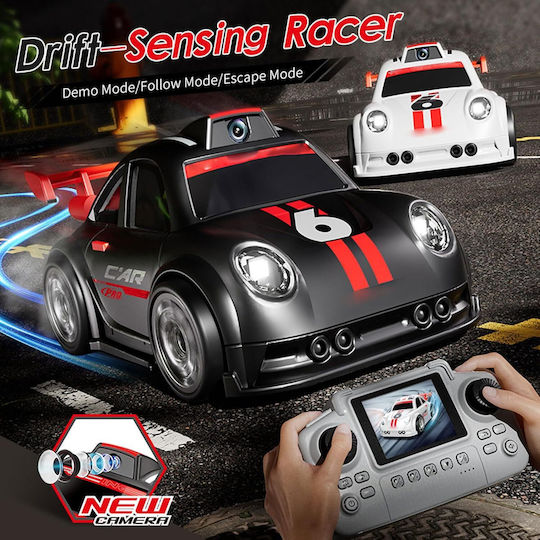 Kalaxio Mini RC Drift Racing Car Remote Control Drift Car FPV WiFi with Memory Card and Remote Control White with Camera