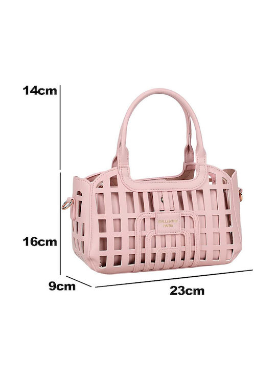 Gallantry Cabas Handbag Women Cut-out Designs Shoulder Strap Pink